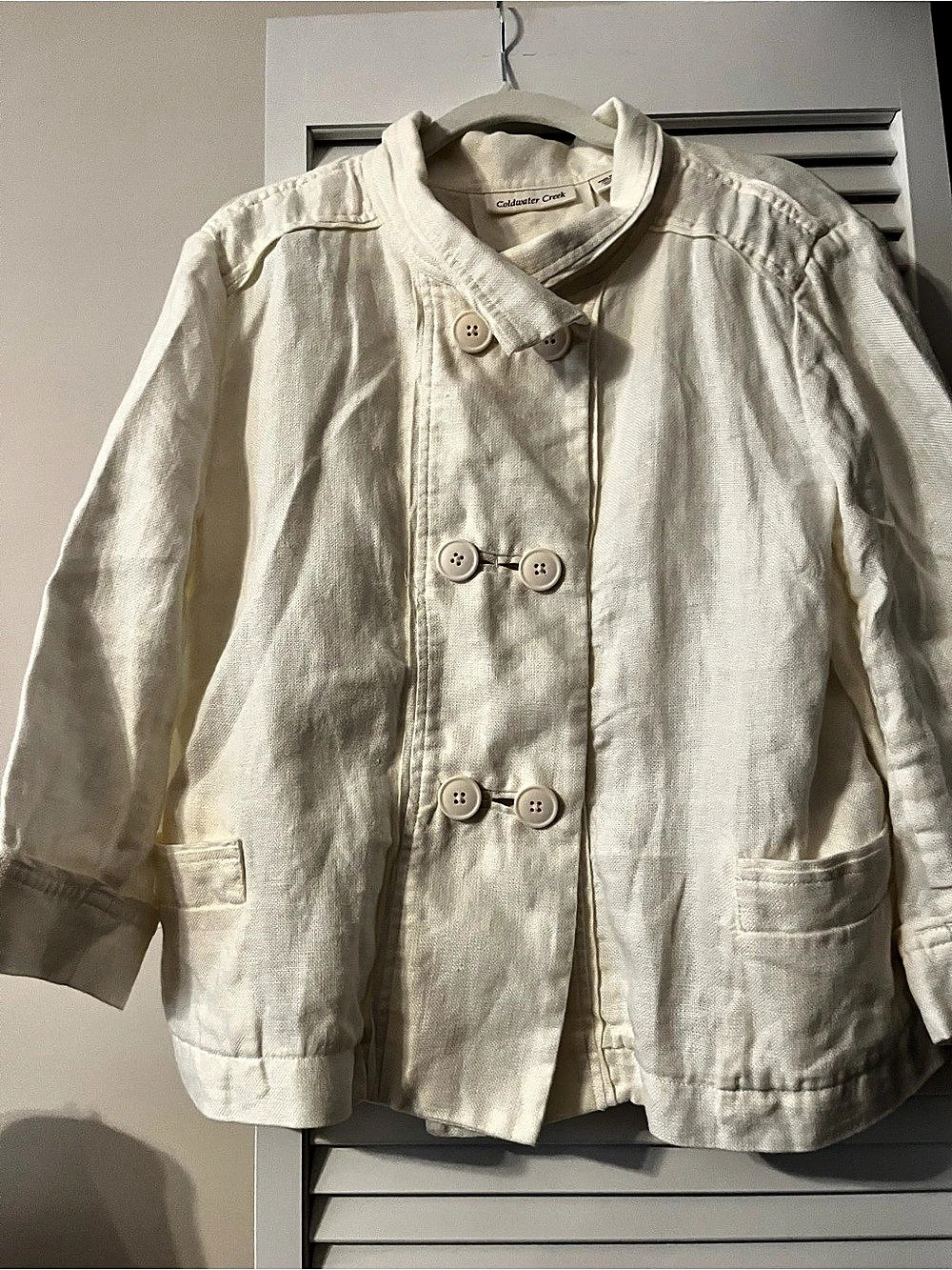 Coldwater Creek Utility Jacket in White Size Medium